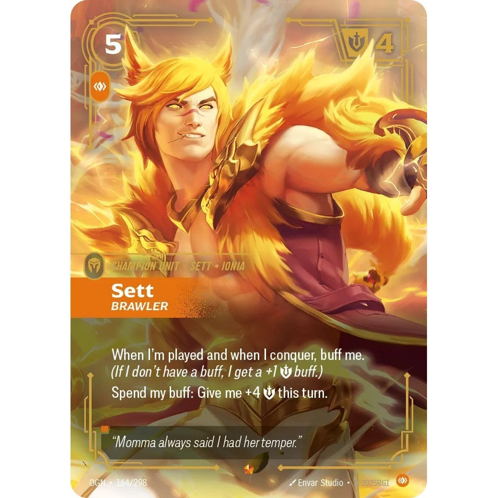 OGN_164 SETT, BRAWLER * Riftbound TCG - Origins * Body Unit Epic