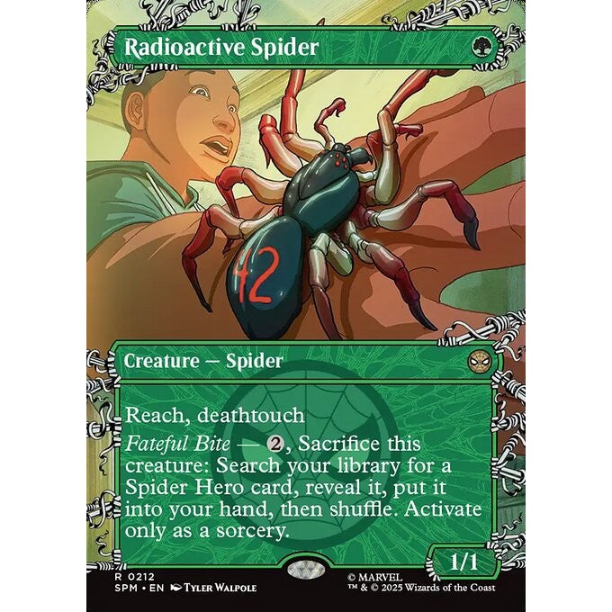 SPM_212 Radioactive Spider *Marvel's Spider-Man: Borderless BL Web-Slinger* MTG Magic: The Gathering_Rare