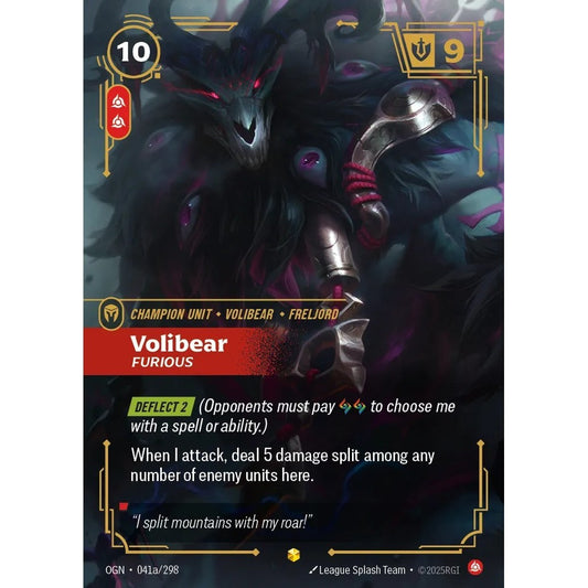 OGN_041a VOLIBEAR, FURIOUS * Riftbound TCG - Unleashed * Fury Unit AA-Epic
