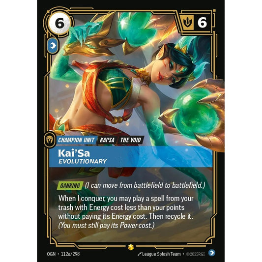 OGN_112a KAI'SA, EVOLUTIONARY * Riftbound TCG - Unleashed * Mind Unit AA-Rare