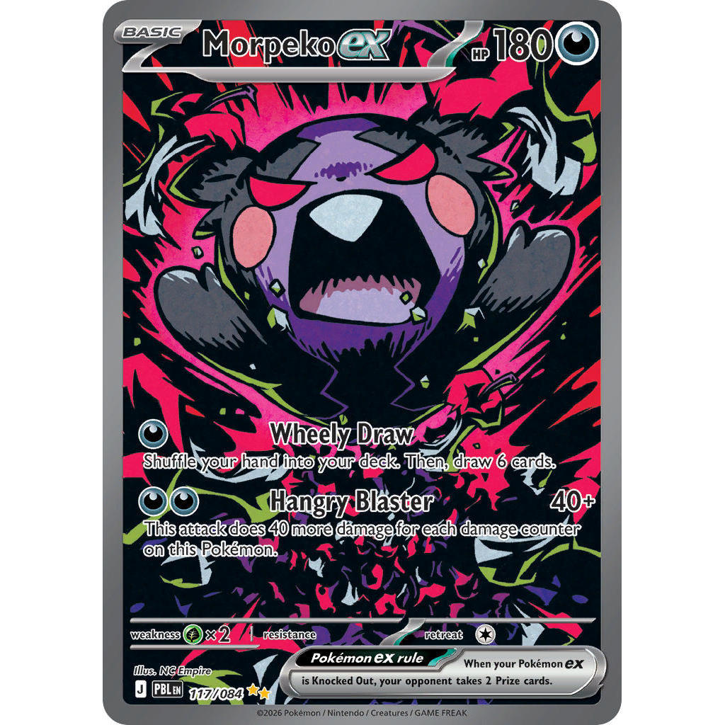 PBL_117/084 MORPEKO EX *Pitch Black* SIR English Holofoil Pokemon TCG_Special Illustration Rare
