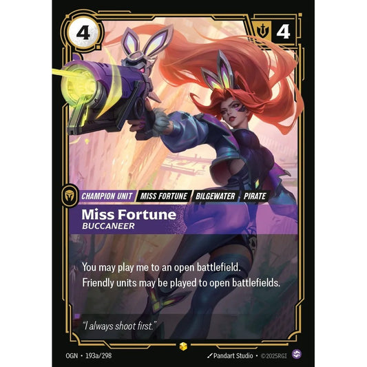 OGN_193a MISS FORTUNE, BUCCANEER * Riftbound TCG - Unleashed * Chaos Unit AA-Rare