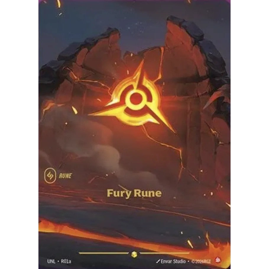 UNL_R01a FURY RUNE  * Riftbound TCG - Unleashed *   Showcase Rune AA