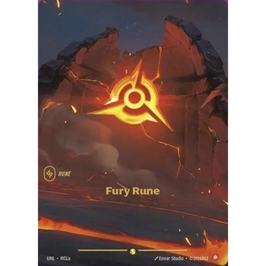 UNL_R01a FURY RUNE  * Riftbound TCG - Unleashed *   Showcase Rune AA