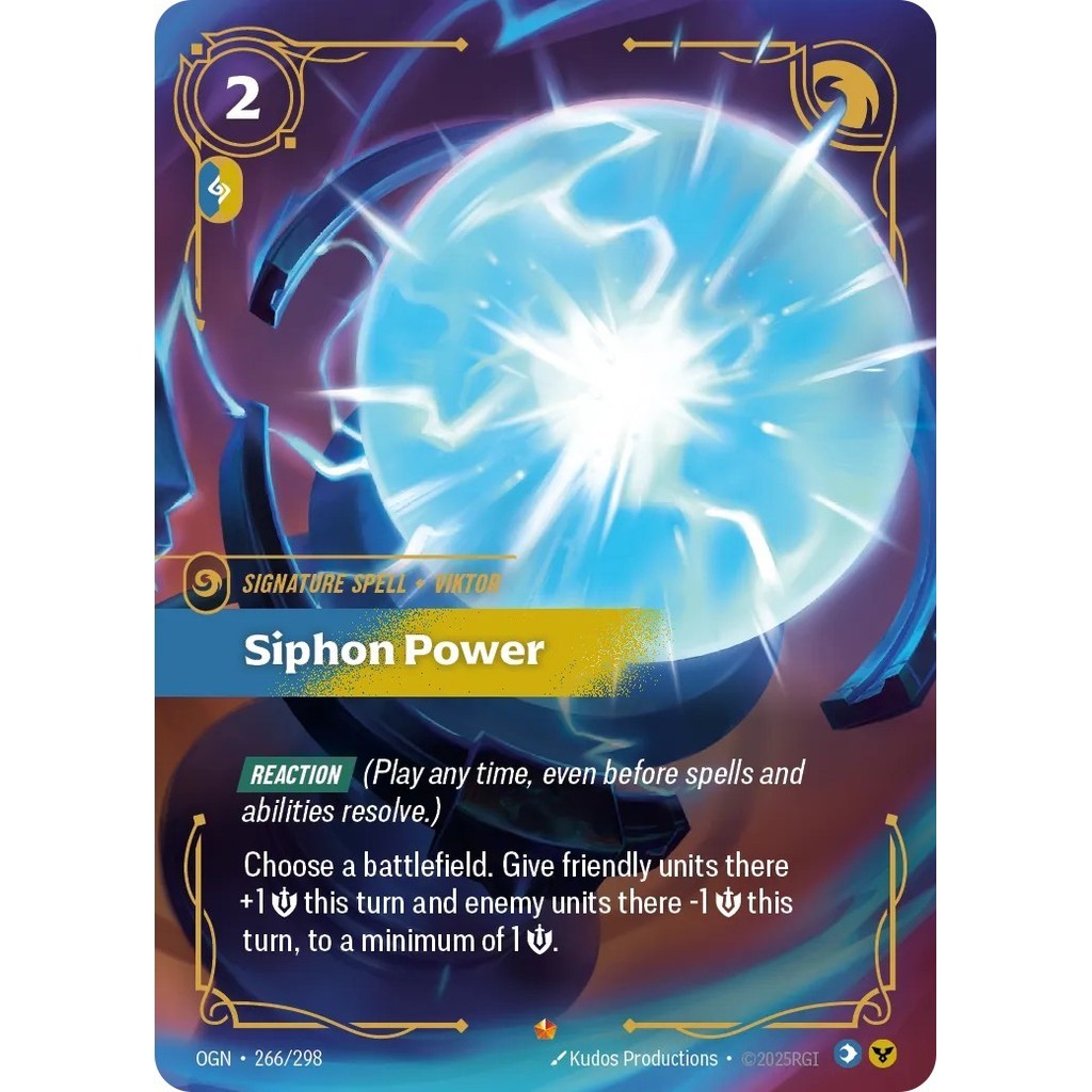 OGN_266 SIPHON POWER * Riftbound TCG - Origins * Mind Spell Epic