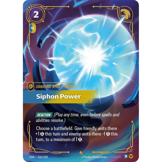 OGN_266 SIPHON POWER * Riftbound TCG - Origins * Mind Spell Epic