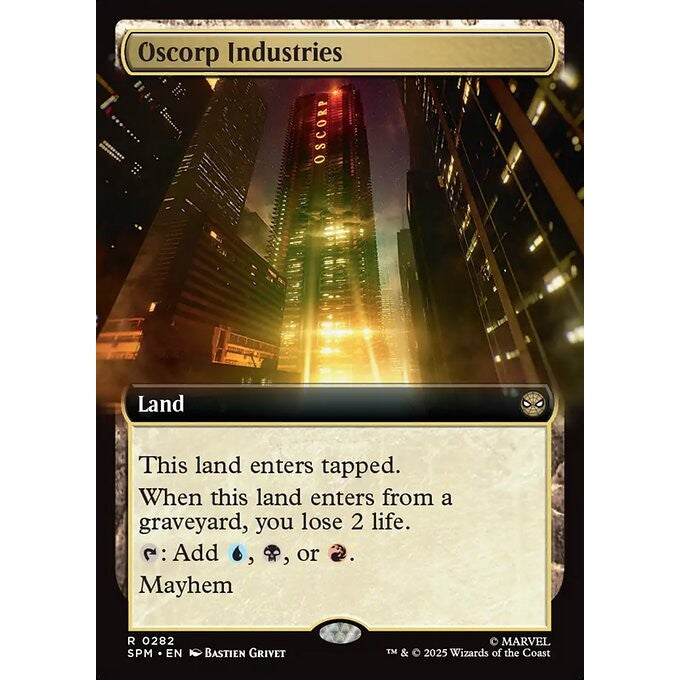 SPM_282 Oscorp Industries *Marvel's Spider-Man: Extended Art EA* MTG Magic: The Gathering_Rare