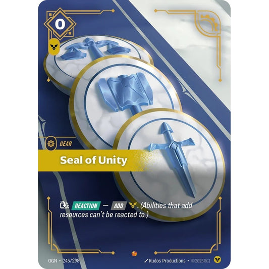 OGN_245 SEAL OF UNITY * Riftbound TCG - Origins * Order Gear Epic