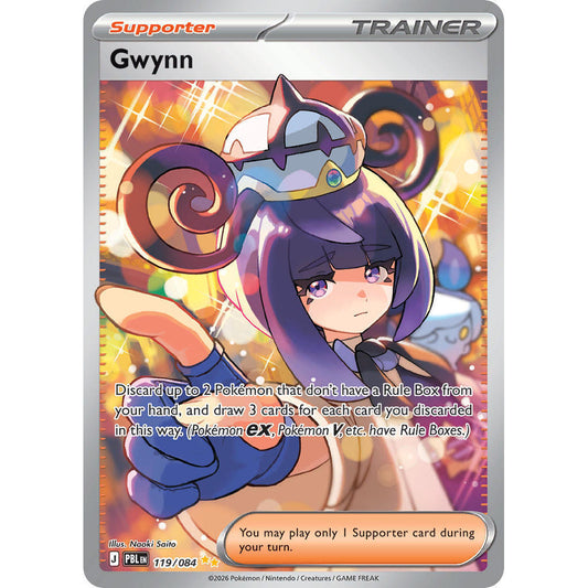 PBL_119/084 GWYNN *Pitch Black* SIR English Holofoil Pokemon TCG_Special Illustration Rare