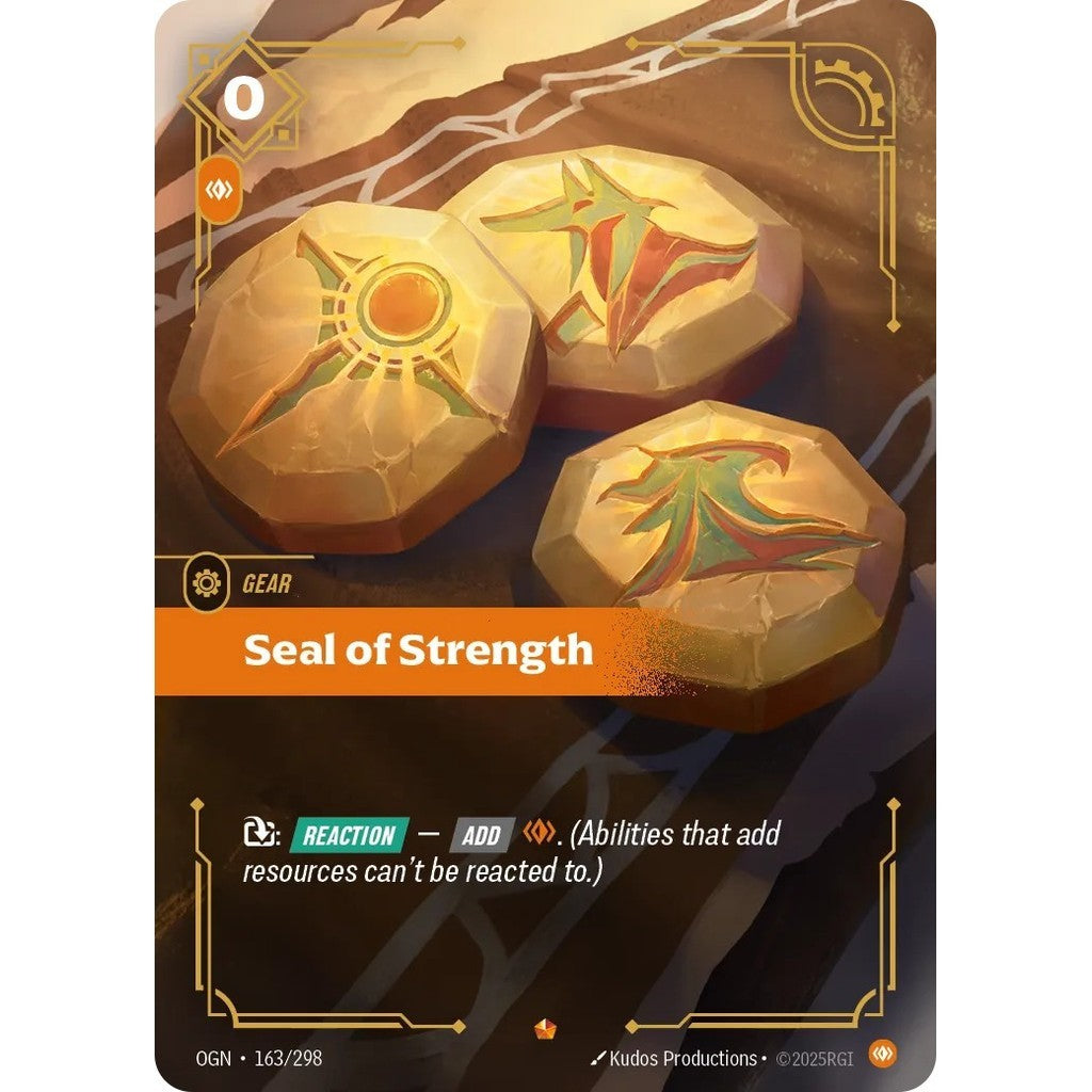 OGN_163 SEAL OF STRENGTH * Riftbound TCG - Origins * Body Gear Epic