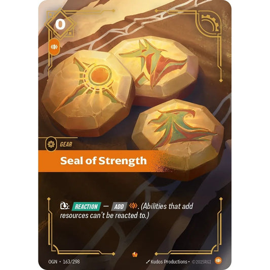 OGN_163 SEAL OF STRENGTH * Riftbound TCG - Origins * Body Gear Epic