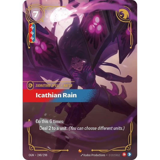 OGN_248 ICATHIAN RAIN * Riftbound TCG - Origins * Fury Spell Epic
