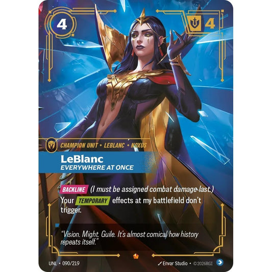UNL_090 LEBLANC, EVERYWHERE AT ONCE * Riftbound TCG - Unleashed * Mind Champion unit Epic