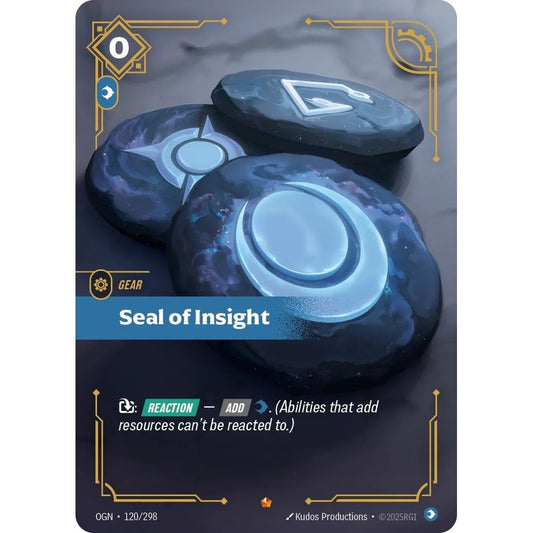 OGN_120 SEAL OF INSIGHT * Riftbound TCG - Origins * Mind Gear Epic