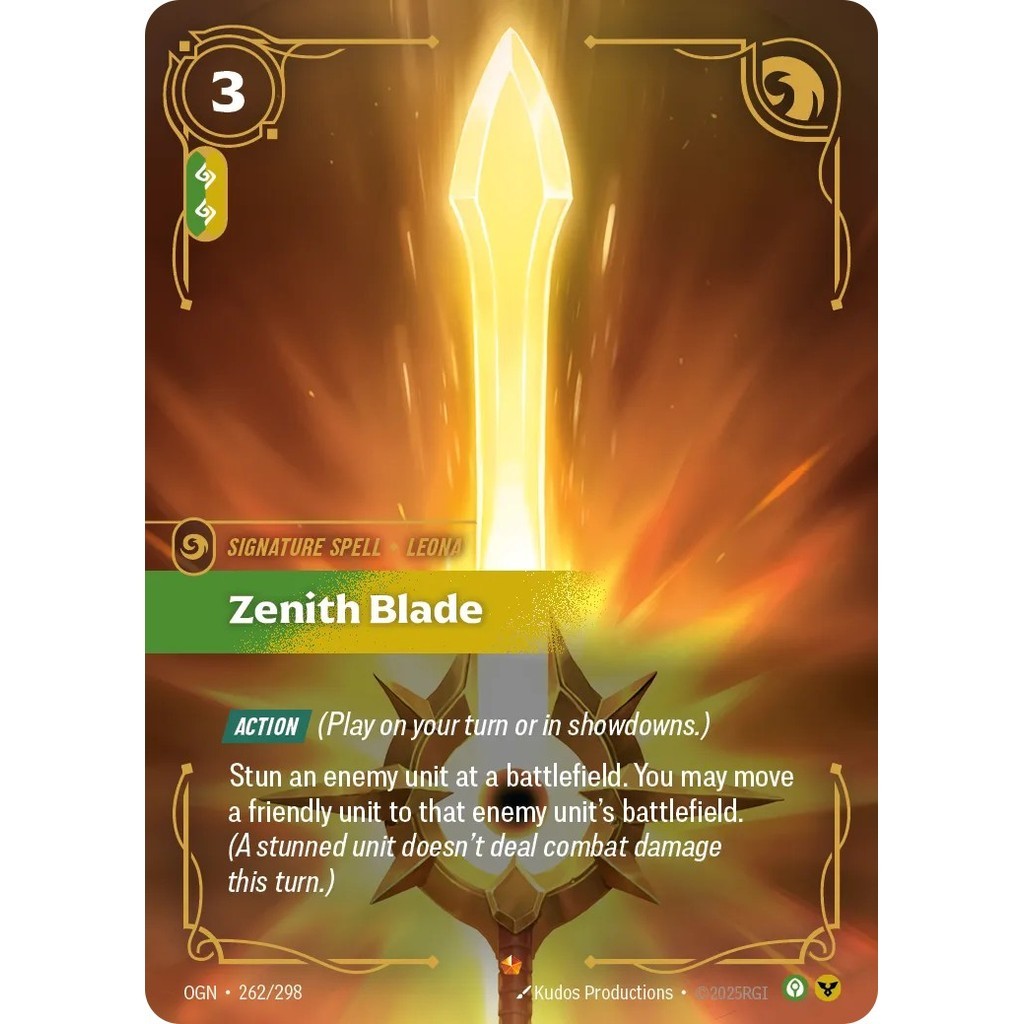 OGN_262 ZENITH BLADE * Riftbound TCG - Origins * Calm Spell Epic