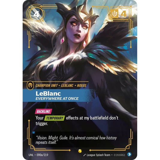 UNL_090a LEBLANC, EVERYWHERE AT ONCE Mind * Riftbound TCG - Unleashed * Champion unit Epic Showcase AA