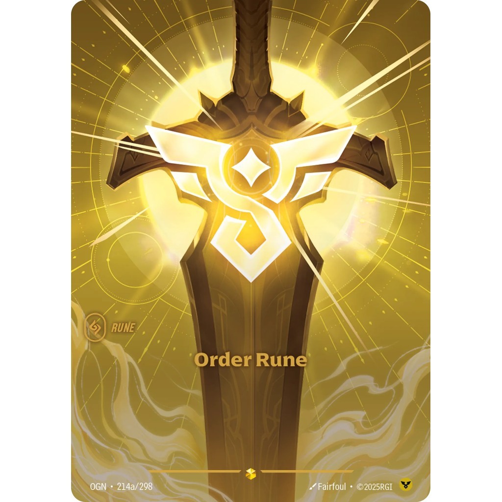 OGN_214a ORDER RUNE * Riftbound TCG - Unleashed * Order Rune AA-Common