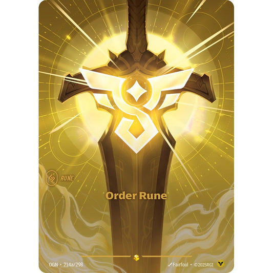 OGN_214a ORDER RUNE * Riftbound TCG - Unleashed * Order Rune AA-Common