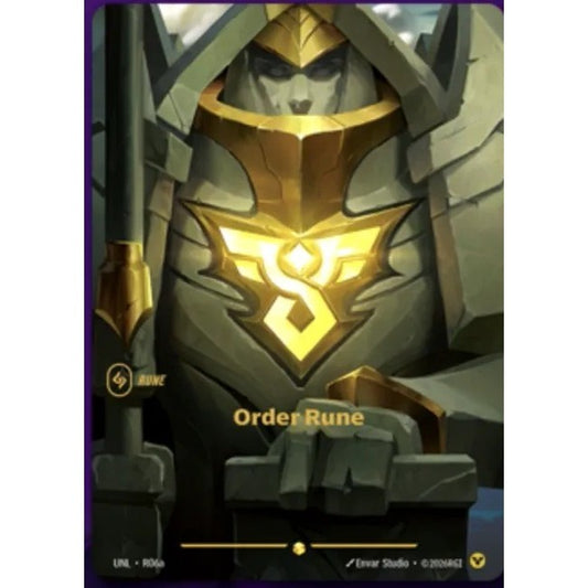 UNL_R06a ORDER RUNE  * Riftbound TCG - Unleashed *   Showcase Rune AA