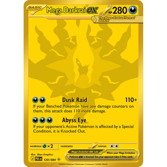 PBL_120/084 Mega DARKRAI EX *Pitch Black* MHR English Holofoil Pokemon TCG_Mega Hyper Rare