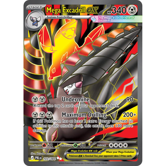 PBL_103/084 Mega EXCADRILL EX *Pitch Black* UR English Holofoil Pokemon TCG_Ultra Rare