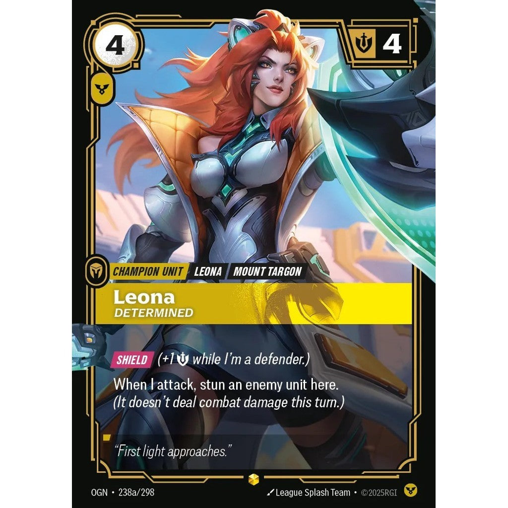 OGN_238a LEONA, DETERMINED * Riftbound TCG - Unleashed * Order Unit AA-Rare