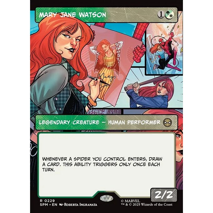 SPM_229 Mary Jane Watson *Marvel's Spider-Man: Borderless BL Panel* MTG Magic: The Gathering_Rare