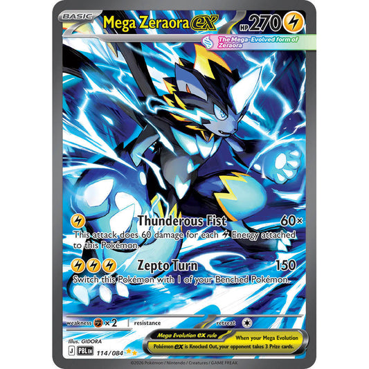 PBL_114/084 Mega ZERAORA EX *Pitch Black* SIR English Holofoil Pokemon TCG_Special Illustration Rare