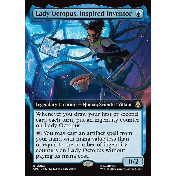 SPM_252 Lady Octopus, Inspired Inventor *Marvel's Spider-Man: Extended Art EA* MTG Magic: The Gathering_Rare