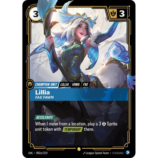 UNL_082a LILLIA, FAE FAWN Mind * Riftbound TCG - Unleashed * Champion unit Rare Showcase AA