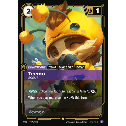 OGN_197a TEEMO, SCOUT * Riftbound TCG - Unleashed * Chaos Unit AA-Rare