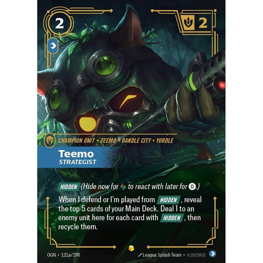 OGN_121a TEEMO, STRATEGIST * Riftbound TCG - Unleashed * Mind Unit AA-Epic