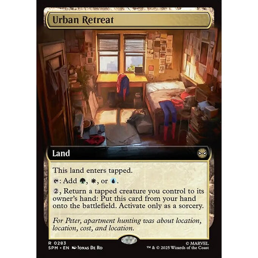SPM_283 Urban Retreat *Marvel's Spider-Man: Extended Art EA* MTG Magic: The Gathering_Rare