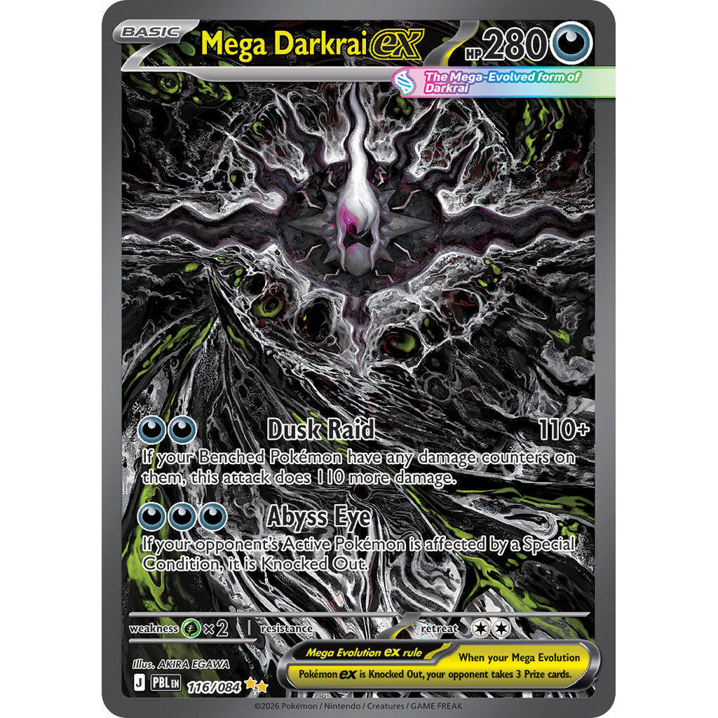 PBL_116/084 Mega DARKRAI EX *Pitch Black* SIR English Holofoil Pokemon TCG_Special Illustration Rare