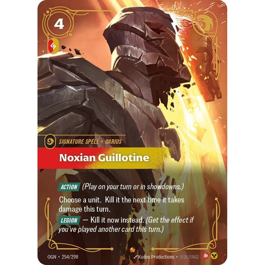 OGN_254 NOXIAN GUILLOTINE * Riftbound TCG - Origins * Fury Spell Epic
