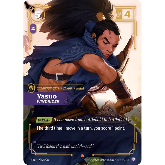 OGN_205 YASUO, WINDRIDER * Riftbound TCG - Origins * Chaos Unit Epic
