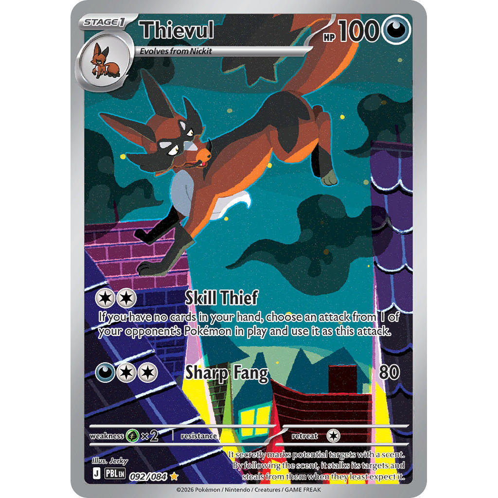 PBL_092/084 THIEVUL *Pitch Black* IR English Holofoil Pokemon TCG_Illustration Rare