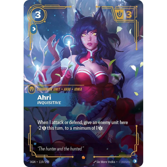 OGN_119 AHRI, INQUISITIVE * Riftbound TCG - Origins * Mind Unit Epic