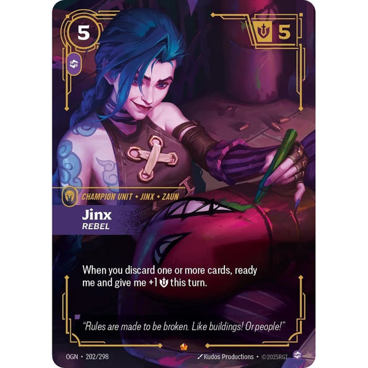 OGN_202 JINX, REBEL * Riftbound TCG - Origins * Chaos Unit Epic