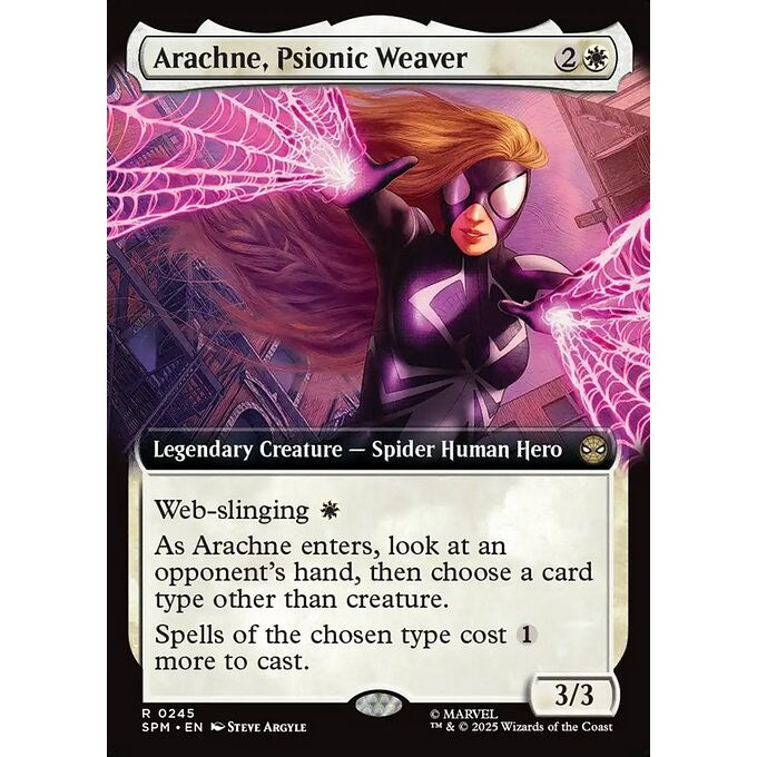 SPM_245 Arachne, Psionic Weaver *Marvel's Spider-Man: Extended Art EA* MTG Magic: The Gathering_Rare