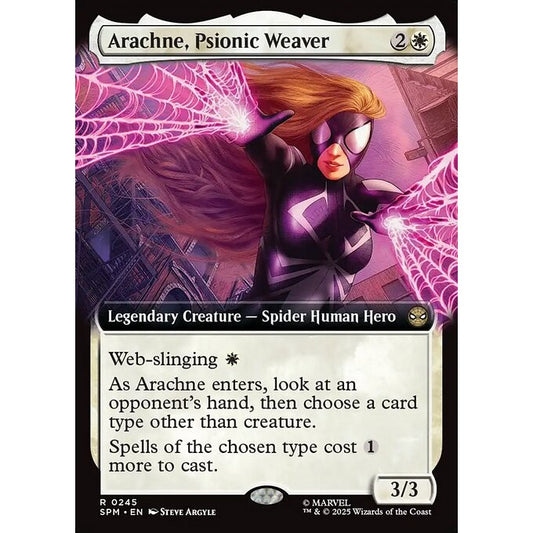 SPM_245 Arachne, Psionic Weaver *Marvel's Spider-Man: Extended Art EA* MTG Magic: The Gathering_Rare