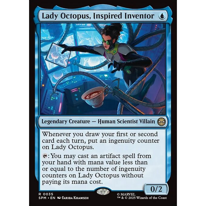 SPM_035 Lady Octopus, Inspired Inventor *Marvel's Spider-Man* MTG Magic: The Gathering_Rare