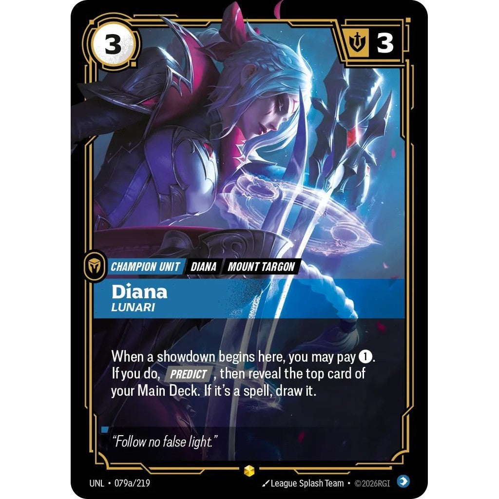 UNL_079a DIANA, LUNARI Mind * Riftbound TCG - Unleashed * Champion unit Rare Showcase AA