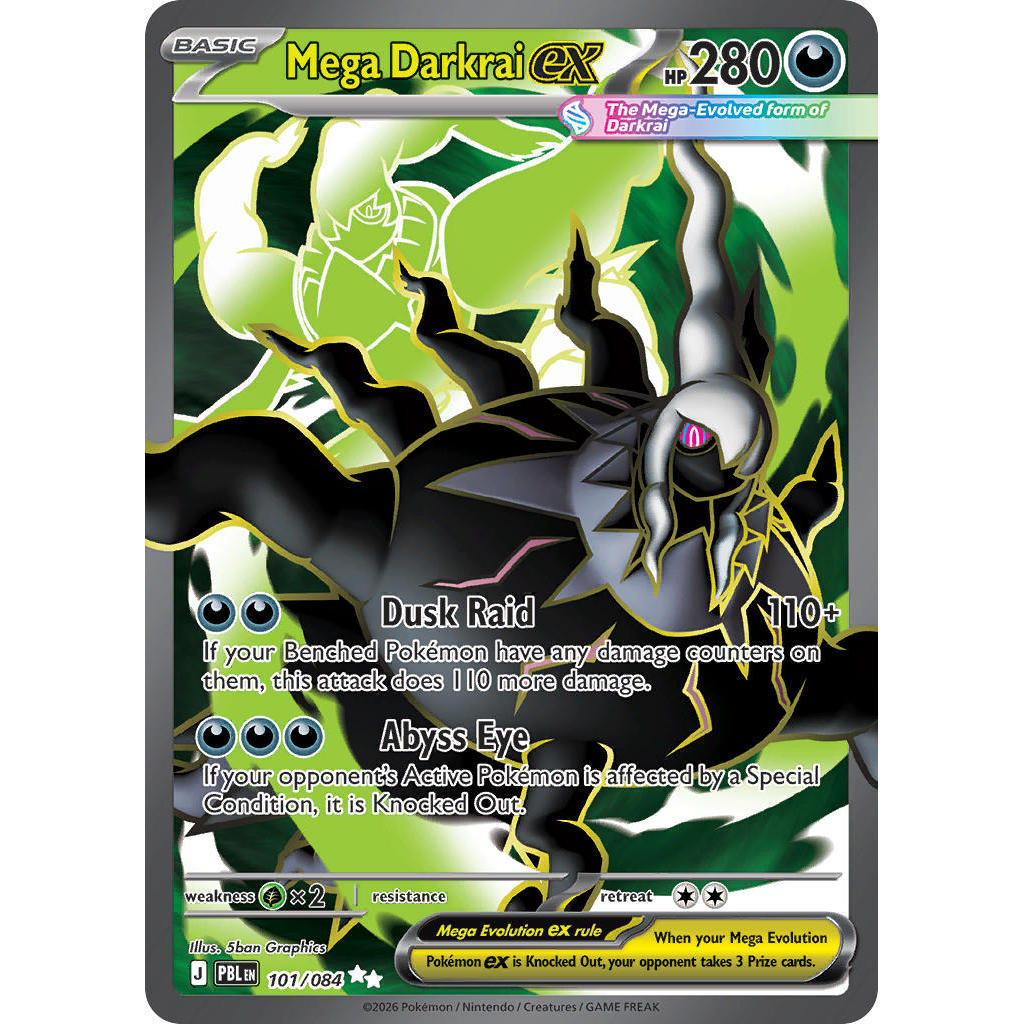 PBL_101/084 Mega DARKRAI EX *Pitch Black* UR English Holofoil Pokemon TCG_Ultra Rare