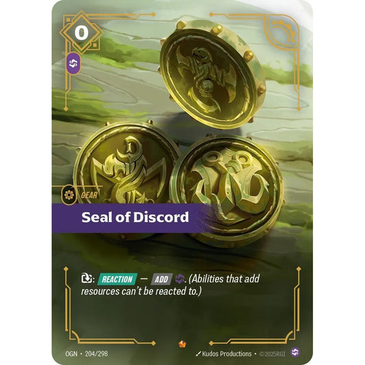 OGN_204 SEAL OF DISCORD * Riftbound TCG - Origins * Chaos Gear Epic
