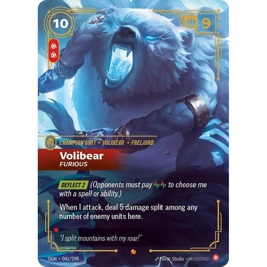 OGN_041 VOLIBEAR, FURIOUS * Riftbound TCG - Origins * Fury Unit Epic