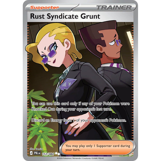 PBL_112/084 RUST SYNDICATE GRUNT *Pitch Black* UR English Holofoil Pokemon TCG_Ultra Rare