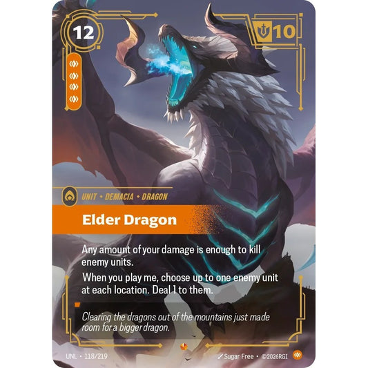 UNL_118 ELDER DRAGON * Riftbound TCG - Unleashed * Body Unit Epic