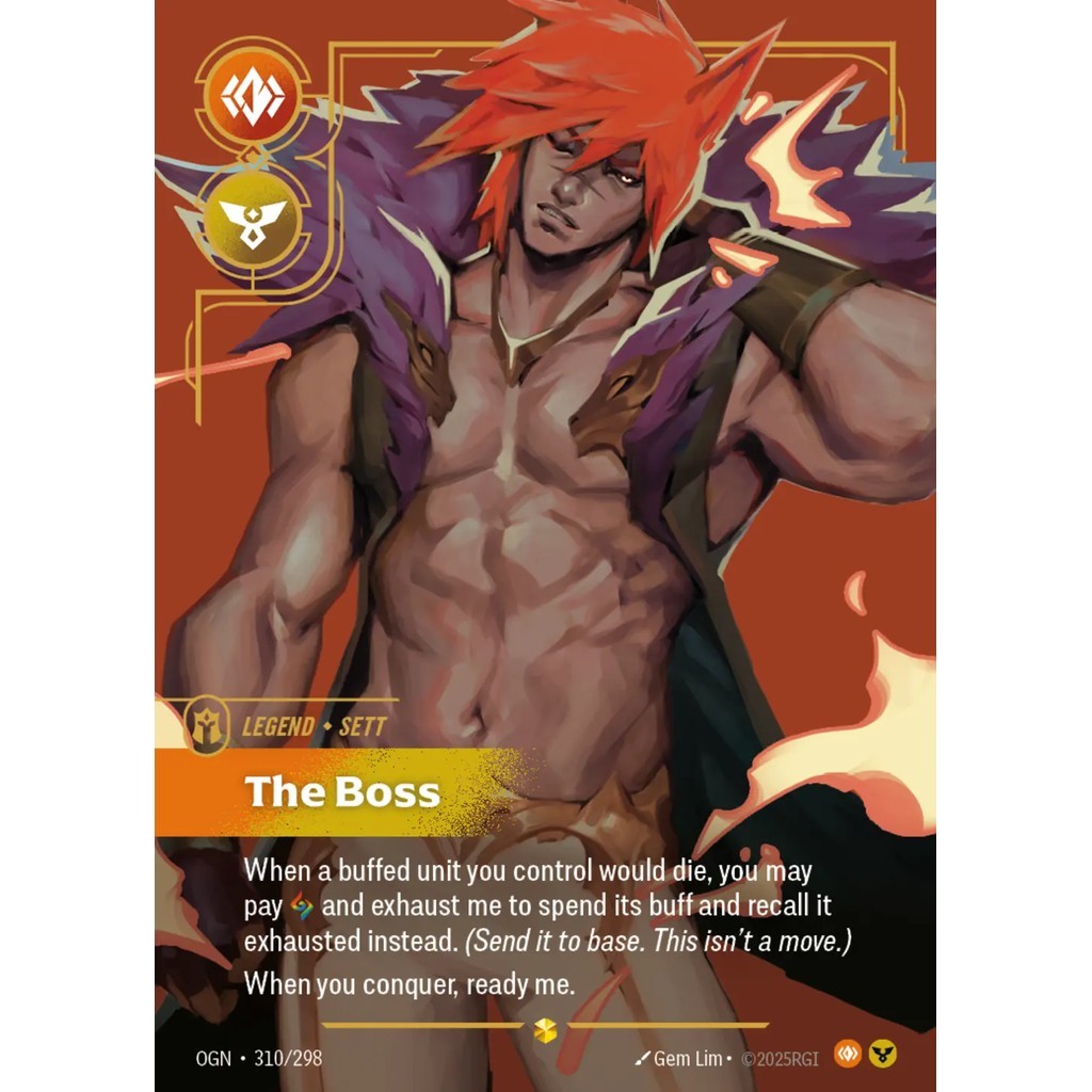 OGN_310 SETT THE BOSS (ON) * Riftbound TCG - Origins* OVN Overnumber | Authentic League of Legends