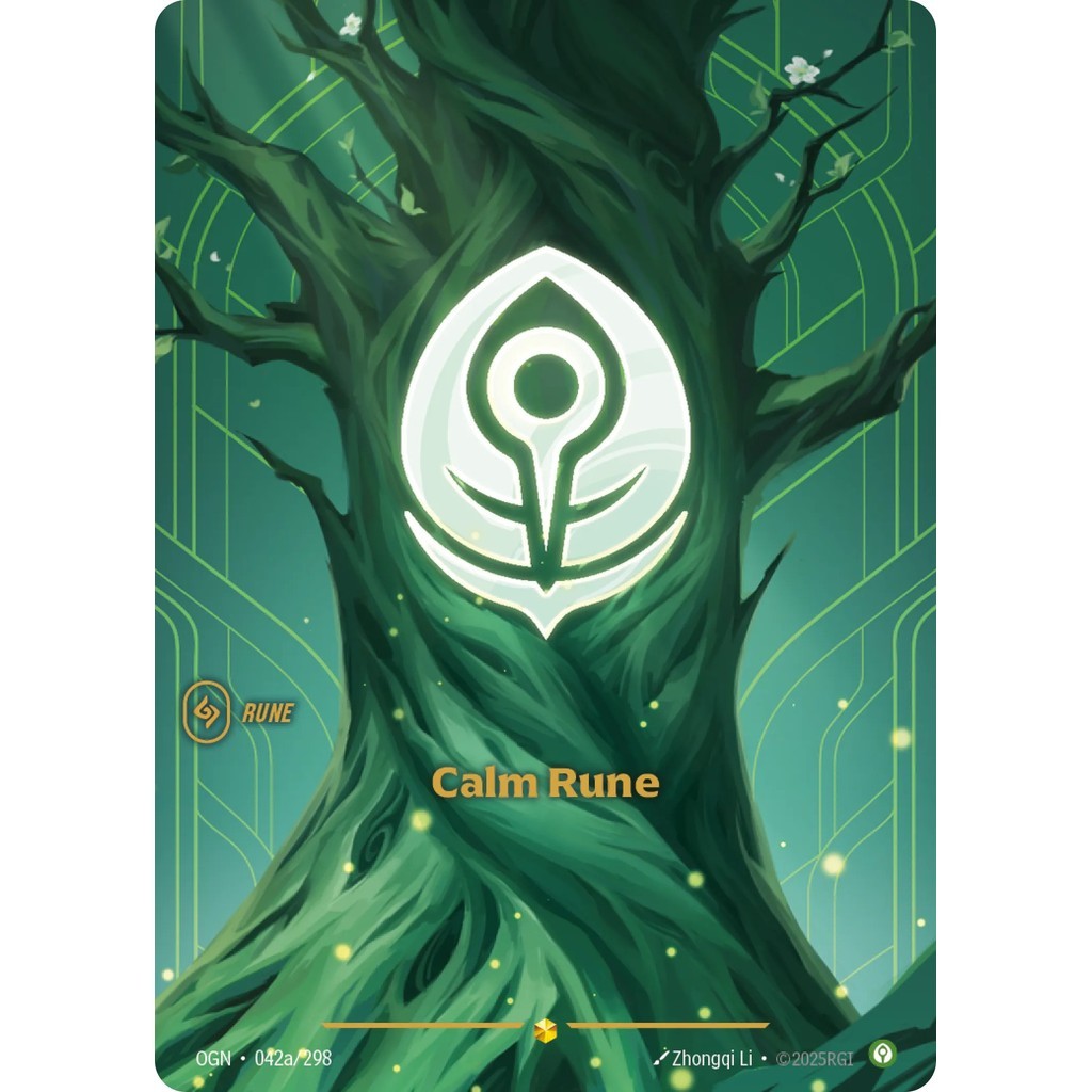 OGN_042a CALM RUNE * Riftbound TCG - Unleashed * Calm Rune AA-Common